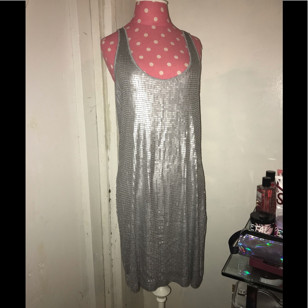 Michael Kors grey sequined dress